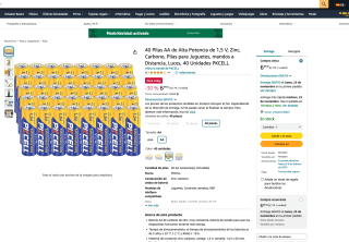 40 Pilas AA de Alta Potencia de 1,5 V por solo 6,99€