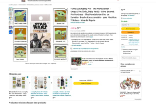 Broche coleccionable de Baby Yoda Funko Loungefly Pin The Mandalorian por solo 3,60€