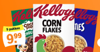 5 dozen Kellogg's cornflakes voor €9,99 bij AH