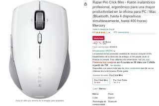 Razer Pro Click Mini Ratón inalámbrico profesional por 57,60€