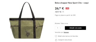 Bolso shopper U.S. Polo Assn. New Sport Chic por 26.99€