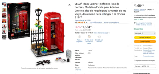 LEGO Ideas Cabina Telefónica Roja de Londres $1,684 | Descuento Amazon