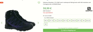 Salomon Woodsen 2 TS CSWP heren wandelschoenen voor €59,99 bij Outlet46