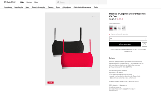 Pack 2 Corpiños de Tirantes Finos Calvin Klein a solo 19€