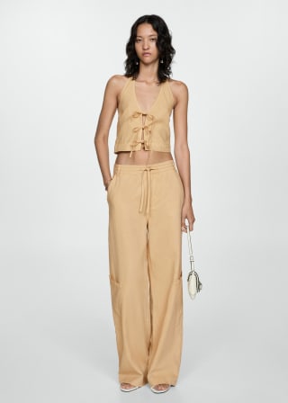 Pantalón lyocell cordón ajustable para Mujer por 11.99€