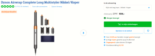 Dyson Airwrap™ Complete Long multistyler en föhn (Nikkel/Koper) voor €466 bij Coolblue