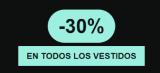 Descuentos de -30% en vestidos