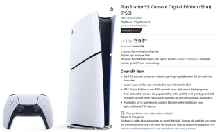 PlayStation 5 Digital Edition (SLIM VERSION) voor €399 bij Amazon