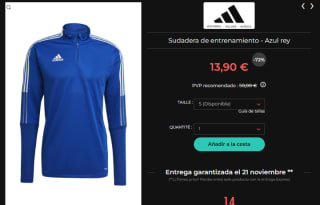Adidas chaquetas de invierno y sudaderas desde solo 7,50€ y zapatillas desde 17,90€