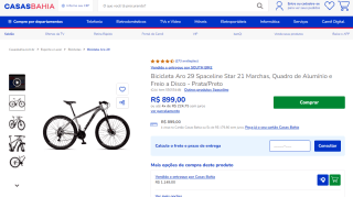 Bicicleta da Spaceline de Aro 29, modelo Star - R$ 899