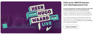Claim gratis kaarten voor Heerhugowaard LIVE