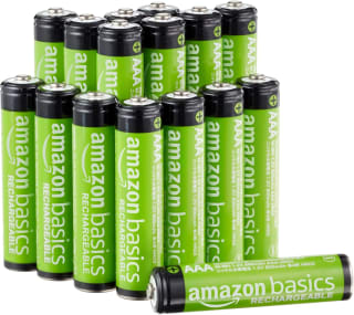 Amazon Basics 16 oplaadbare AAA-batterijen, 800 mAh voor €12,55 met Amazon prime