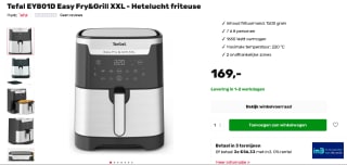 Tefal EY801D Easy Fry&Grill XXL Airfryer voor €169