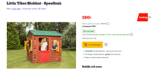 Little Tikes Blokhut - Speelhuis voor €190 bij Bol.com