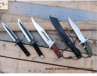 Colección cuchillos Rambo pack de 5 cuchillos con fundas por solo 169€