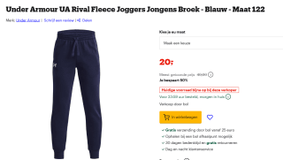 Under Armour UA Rival Fleece Joggers Jongens Broek voor €20 bij Bol
