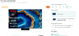 TCL 85C803 - 85 inch - 4K QD-MiniLED - 2023 voor €1.474 bij Artandcraft