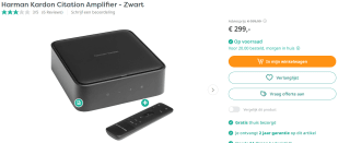 Harman Kardon Citation Amplifier - Zwart voor €299 bij Artandcraft
