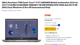 Dell Precision 7780 Workstation - Mobile Workstation voor €2.795 bij Bol