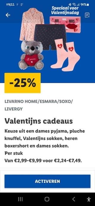 Elke dag Valentijn cadeautjes met de Lidl Plus app