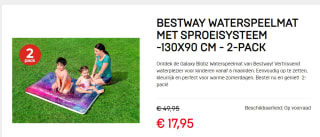 Bestway Waterspeelmat 2-pack voor €17,95 bij Dagknaller