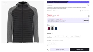 Chaqueta de hombre combinada en dos tejidos, cómoda y ligera por 10.5€