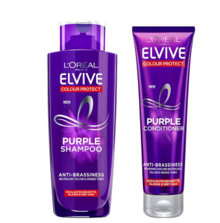 Set de champú y acondicionador morado anti-bronceado Elvive Color Protect de L'Oréal Paris por solo 5,80€
