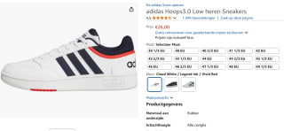 Adidas Hoops 3.0 Sneakers voor €26 bij Amazon