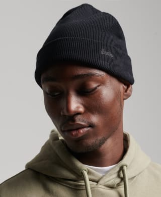 Gather a Superdry men's organic cotton vintage logo beanie at eBay for £6