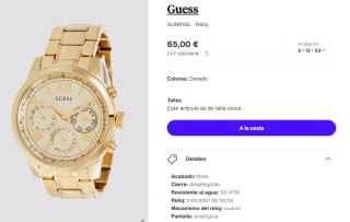 Reloj Guess para Mujer Sunrise por 65€