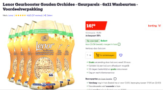 Lenor gouden orchidee In-Wash geurparels - 6 x 154 gram - voordeelverpakking voor €16,99 bij Bol.com