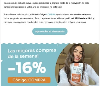 16% de descuento en prductos rebajadoos desde Futurnatura