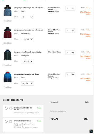 20% extra kassakorting op de sale tot 70% voor kids bij WE Fashion