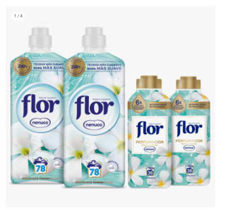Flor Nenuco Suavizante Concentrado para la ropa 156 lavados + 2x Flor Perfumador Nenuco Intensificador Fragancia 72 Lavados (Cuenta Nueva 8.4€)