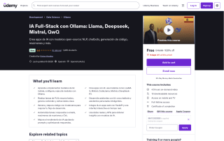 Curso IA Full-Stack con Ollama para crear aplicaciones IA gratis
