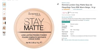 Rimmel London Base de maquillaje Stay Matte por 3€