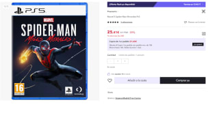 Juego PS5 Marvel's Spider-Man: Miles Morales por 25.41€ (Cuenta Nueva 15.41€)