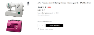 Máquina Alfa Next 30 Spring + Funda por 169.99€