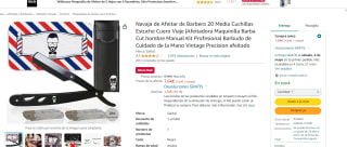 Navaja de Afeitar de Barbero 20 Media por 7.64€