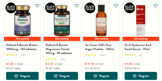 Ontvang tot 70% korting tijdens Black Friday bij Holland & Barret