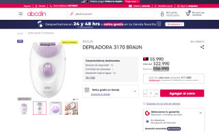 Depiladora Braun 3170 por $5.990