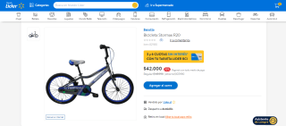 Bicicleta Stormax R20 por $42.000