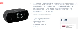 Medion E66519 - Wekkerradio voor €19,95 bij Medion
