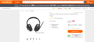 Audífonos JBL Gamer Quantum Q200 Flip up Negro por $22.990
