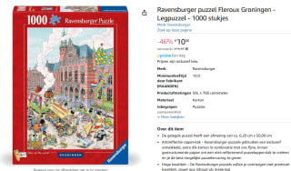 Ravensburger puzzel Fleroux Groningen - Legpuzzel - 1000 stukjes voor €10 bij Amazon