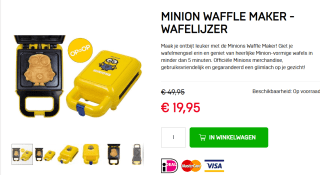 Minion Waffle Maker - Wafelijzer voor €19,95 bij Dagknaller