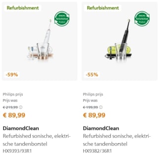 Tot 40% op refurbished producten bij Philips