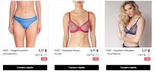 Sujetadores y braguitas de marca desde solo 0,99€ y ropa desde 1,99€