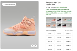 Zapatillas de Basket para Mujer Nike Jumpman Two Trey por 56.23€