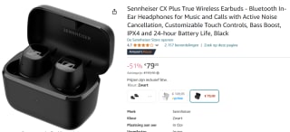 Sennheiser CX Plus True Wireless voor €79 bij Amazon